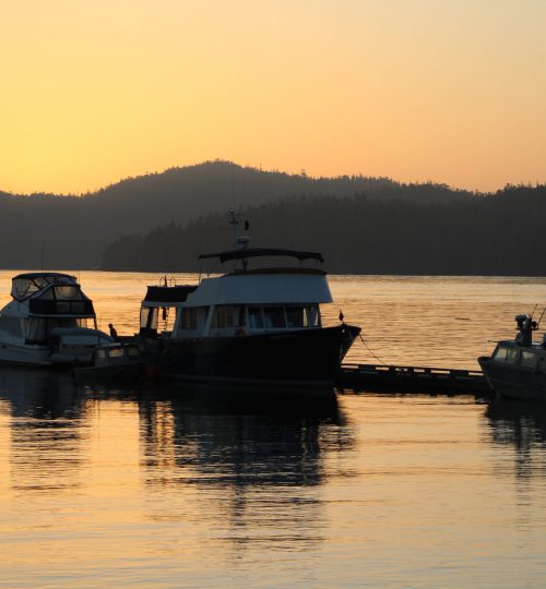 Poslední východ slunce na Vancouver Islandu