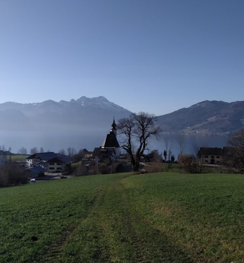 Výhled na Steinbach am Attersee