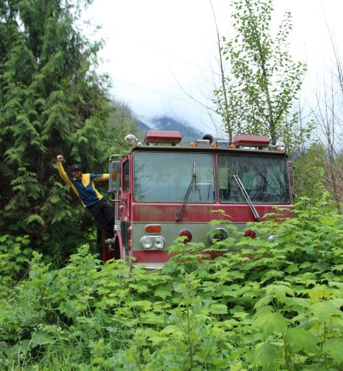 55 Opuštěný hasičský auto ve Squamish Valley