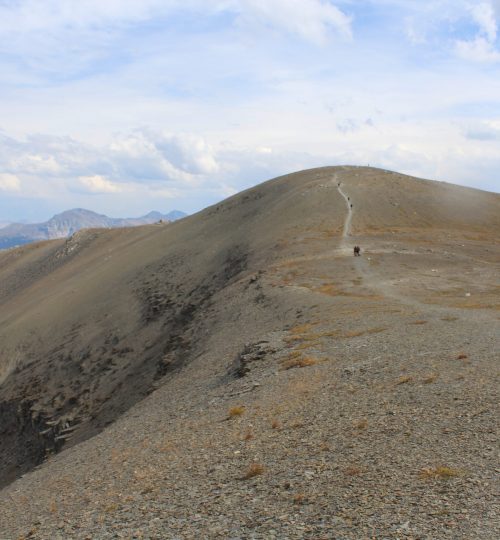 Cesta od lanovky na vrchol Whistlers II.